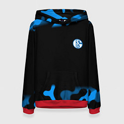 Толстовка-худи женская Schalke 04 fc camo, цвет: 3D-красный