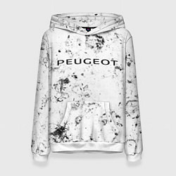 Толстовка-худи женская Peugeot dirty ice, цвет: 3D-белый