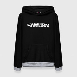 Толстовка-худи женская Samurai logo white, цвет: 3D-меланж