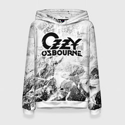 Толстовка-худи женская Ozzy Osbourne white graphite, цвет: 3D-белый