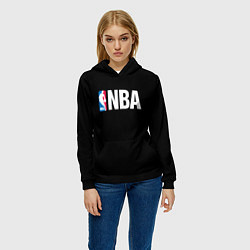 Толстовка-худи женская NBA logo sport, цвет: 3D-черный — фото 2