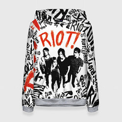 Толстовка-худи женская Paramore - riot, цвет: 3D-меланж