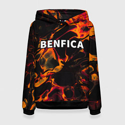 Толстовка-худи женская Benfica red lava, цвет: 3D-черный