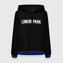 Толстовка-худи женская Linkin park rock white, цвет: 3D-синий