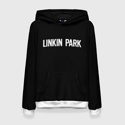 Толстовка-худи женская Linkin park rock white, цвет: 3D-белый