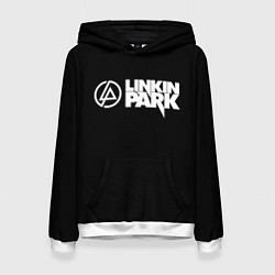 Толстовка-худи женская Linkin park logo rock music, цвет: 3D-белый