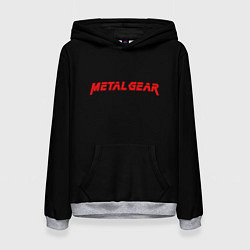 Толстовка-худи женская Metal gear red logo, цвет: 3D-меланж