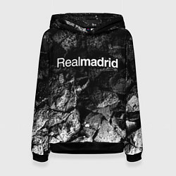 Толстовка-худи женская Real Madrid black graphite, цвет: 3D-черный