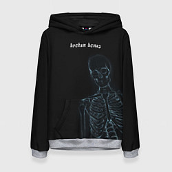 Толстовка-худи женская Broken bones, цвет: 3D-меланж