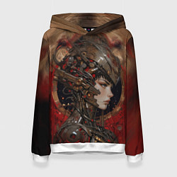 Женская толстовка Девушка-андроид в космосе