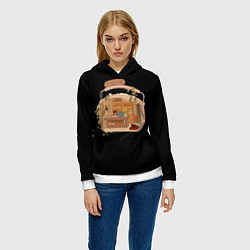 Толстовка-худи женская Ведьмина служба доставки: Studio Ghibli, цвет: 3D-белый — фото 2