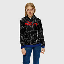 Толстовка-худи женская F*ck off, цвет: 3D-синий — фото 2