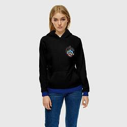 Толстовка-худи женская Nasa space logo usa steel, цвет: 3D-синий — фото 2