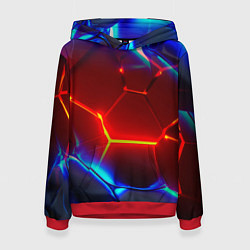 Женская толстовка Красные плиты с ярким светом