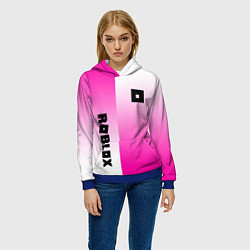 Толстовка-худи женская Roblox geometry gradient, цвет: 3D-синий — фото 2