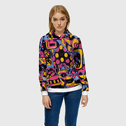 Толстовка-худи женская О Париж, цвет: 3D-белый — фото 2