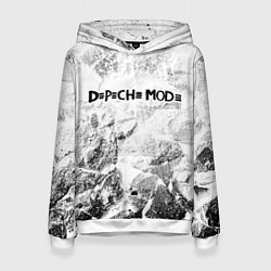 Толстовка-худи женская Depeche Mode white graphite, цвет: 3D-белый