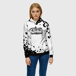 Толстовка-худи женская Silent hill logo downpoor, цвет: 3D-черный — фото 2