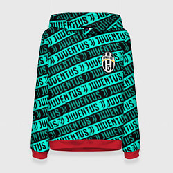 Женская толстовка Juventus pattern logo steel
