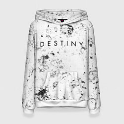 Толстовка-худи женская Destiny dirty ice, цвет: 3D-белый