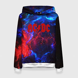 Толстовка-худи женская AC DC space, цвет: 3D-белый