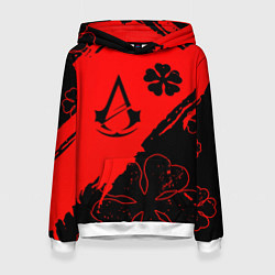 Толстовка-худи женская Assassins Creed logo clewer, цвет: 3D-белый