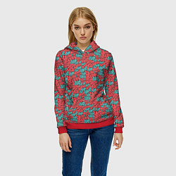 Толстовка-худи женская И да и нет, цвет: 3D-красный — фото 2