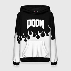 Женская толстовка Doom fire white