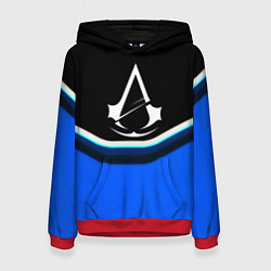 Толстовка-худи женская Assassins Creed logo abstergo, цвет: 3D-красный