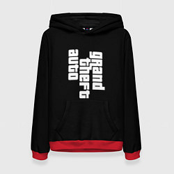 Толстовка-худи женская Grand theft auto logo, цвет: 3D-красный