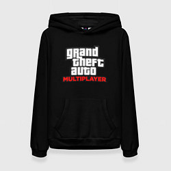 Толстовка-худи женская GTA мультиплеер, цвет: 3D-черный