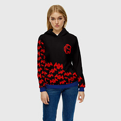 Толстовка-худи женская Маршмеллоу амонг ас, цвет: 3D-синий — фото 2