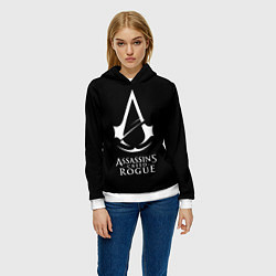 Толстовка-худи женская Assassins Creed rogue, цвет: 3D-белый — фото 2