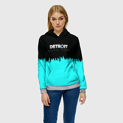 Толстовка-худи женская Detroit become human rk800, цвет: 3D-меланж — фото 2