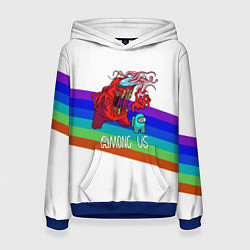 Толстовка-худи женская Among us colors line монстр, цвет: 3D-синий