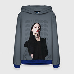 Толстовка-худи женская Actress - Anya Taylor Joy, цвет: 3D-синий