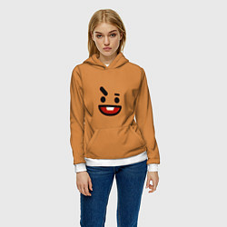 Толстовка-худи женская BT21 Shooky, цвет: 3D-белый — фото 2