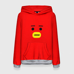 Толстовка-худи женская BT21 Tata, цвет: 3D-меланж