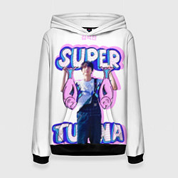 Толстовка-худи женская BTS Super Tuna, цвет: 3D-черный