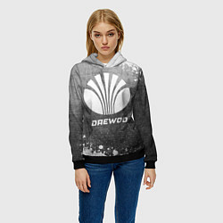 Толстовка-худи женская Daewoo - grey gradient, цвет: 3D-черный — фото 2
