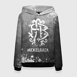 Толстовка-худи женская Nickelback - grey gradient, цвет: 3D-черный
