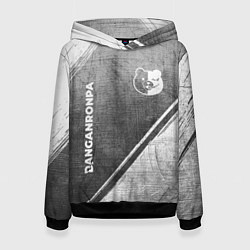 Толстовка-худи женская Danganronpa - grey gradient вертикально, цвет: 3D-черный