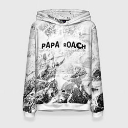 Толстовка-худи женская Papa Roach white graphite, цвет: 3D-белый