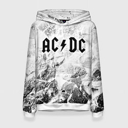 Толстовка-худи женская AC DC white graphite, цвет: 3D-белый