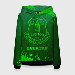 Толстовка-худи женская Everton - green gradient, цвет: 3D-черный