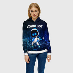 Толстовка-худи женская Астро бот, цвет: 3D-белый — фото 2