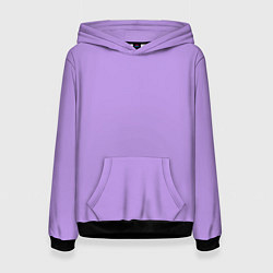 Толстовка-худи женская Эмоция страха - сиреневый, цвет: 3D-черный