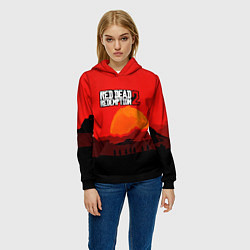Толстовка-худи женская Red Dead Redemption game, цвет: 3D-черный — фото 2