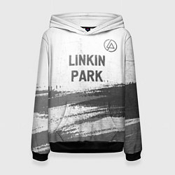 Толстовка-худи женская Linkin Park - white gradient посередине, цвет: 3D-черный