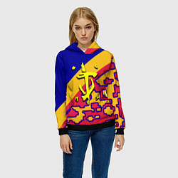 Толстовка-худи женская Doom камуфляж, цвет: 3D-черный — фото 2